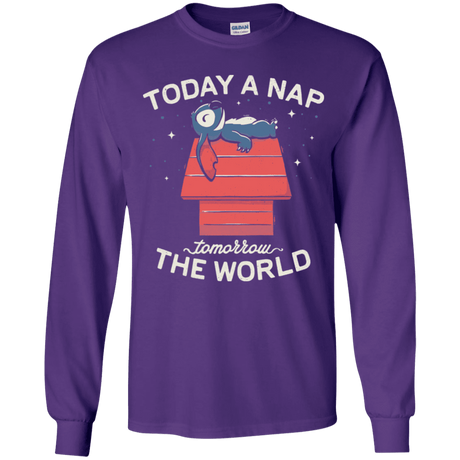T-Shirts Purple / YS Today a Nap Tomorrow the World Youth Long Sleeve T-Shirt