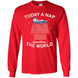 T-Shirts Red / YS Today a Nap Tomorrow the World Youth Long Sleeve T-Shirt