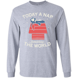 T-Shirts Sport Grey / YS Today a Nap Tomorrow the World Youth Long Sleeve T-Shirt