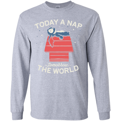 T-Shirts Sport Grey / YS Today a Nap Tomorrow the World Youth Long Sleeve T-Shirt
