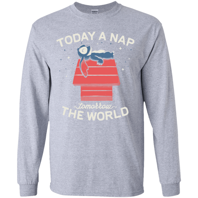 T-Shirts Sport Grey / YS Today a Nap Tomorrow the World Youth Long Sleeve T-Shirt