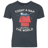 T-Shirts Vintage Navy / YXS Today a Nap Tomorrow the World Youth Triblend T-Shirt