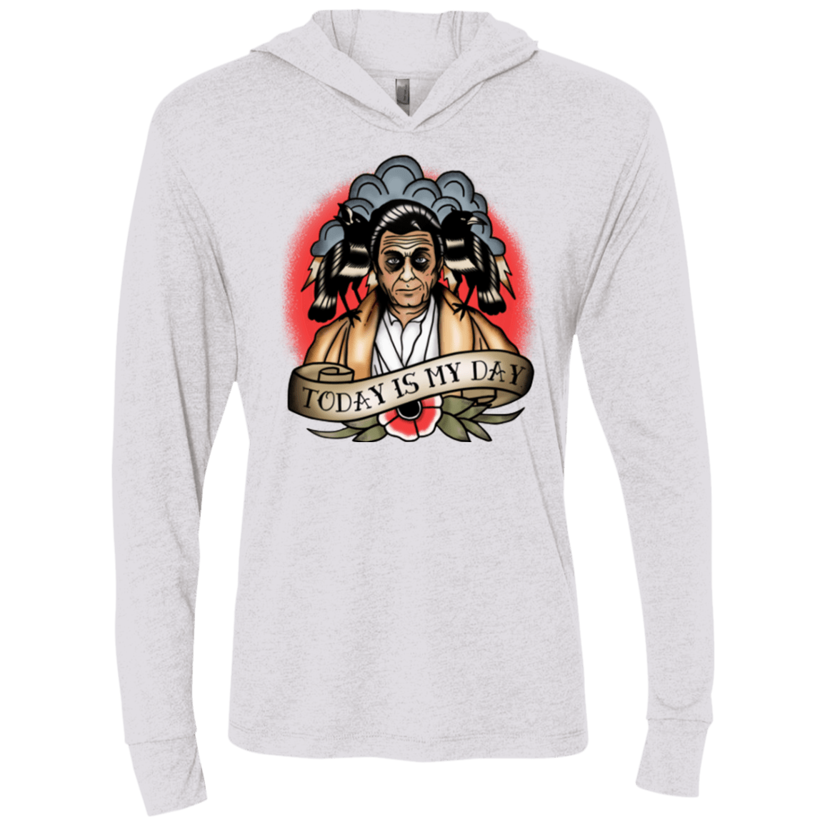 T-Shirts Heather White / X-Small Today Is My Day Triblend Long Sleeve Hoodie Tee