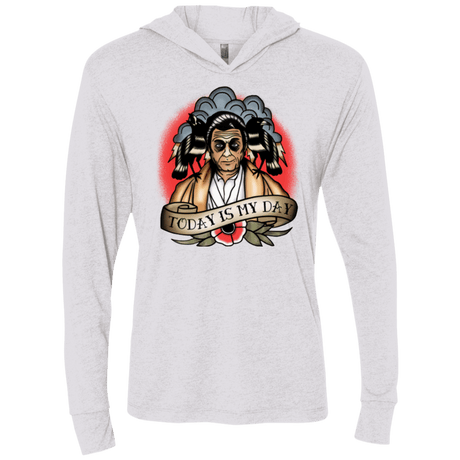 T-Shirts Heather White / X-Small Today Is My Day Triblend Long Sleeve Hoodie Tee