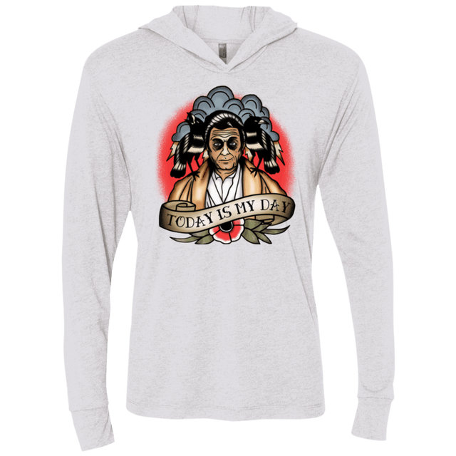 T-Shirts Heather White / X-Small Today Is My Day Triblend Long Sleeve Hoodie Tee