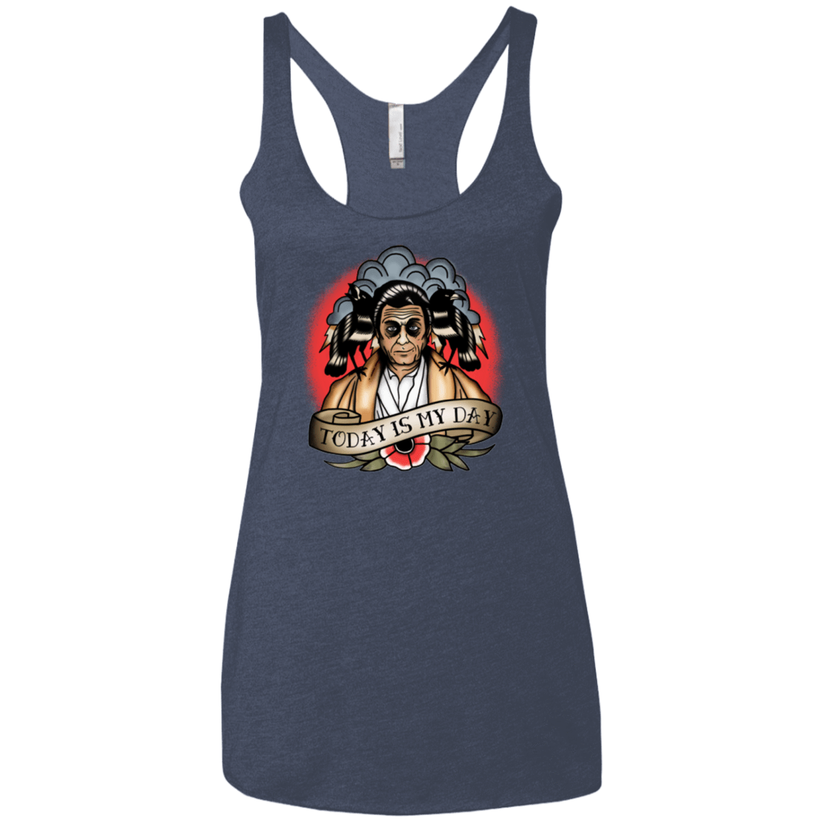 T-Shirts Vintage Navy / X-Small Today Is My Day Women's Triblend Racerback Tank