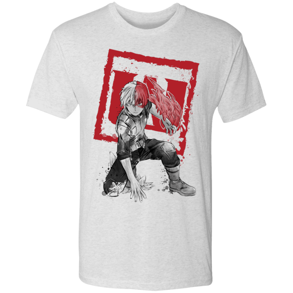 T-Shirts Heather White / S Todoroki sumi-e Men's Triblend T-Shirt