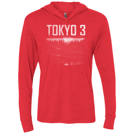 T-Shirts Vintage Red / X-Small Tokyo 3 Triblend Long Sleeve Hoodie Tee