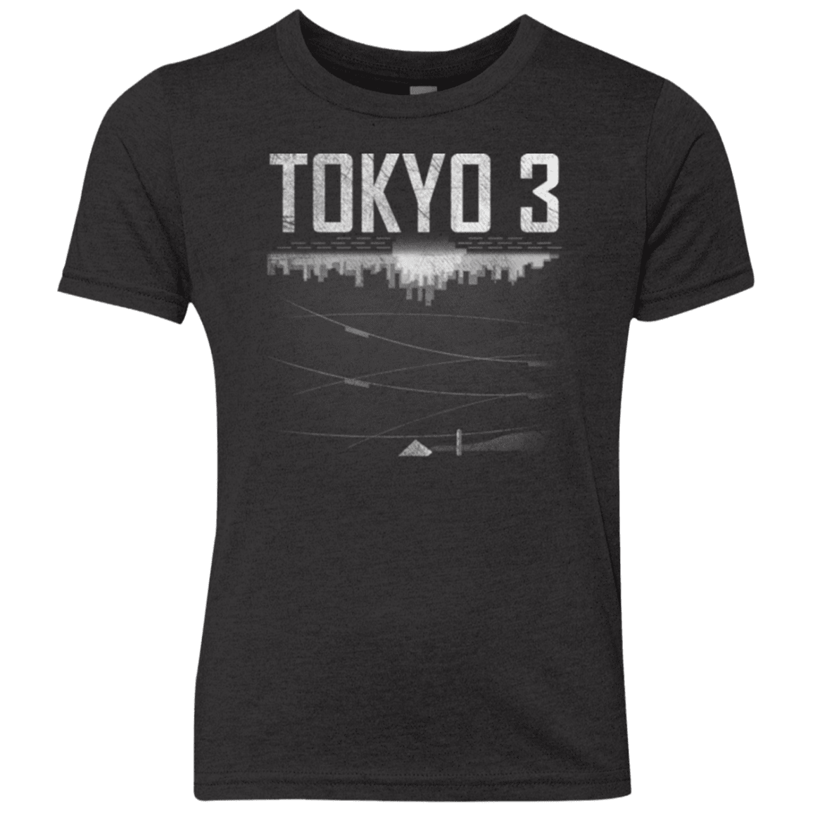 T-Shirts Vintage Black / YXS Tokyo 3 Youth Triblend T-Shirt