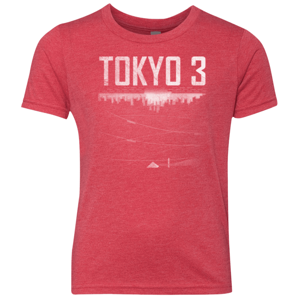T-Shirts Vintage Red / YXS Tokyo 3 Youth Triblend T-Shirt