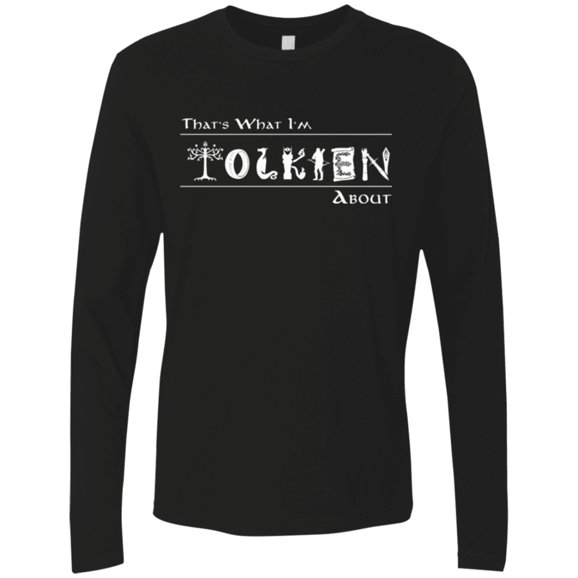 T-Shirts Black / Small Tolkien About Men's Premium Long Sleeve