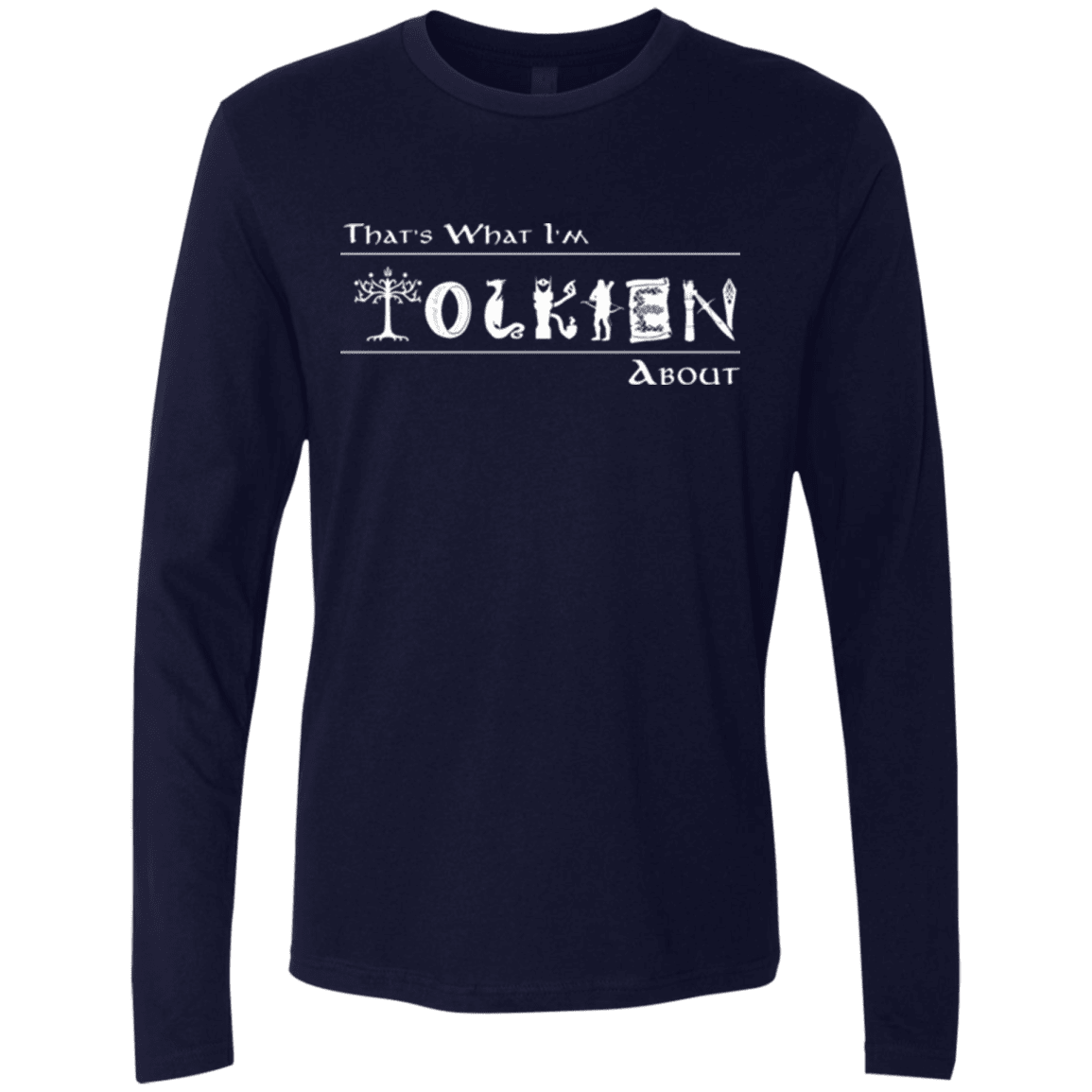 T-Shirts Midnight Navy / Small Tolkien About Men's Premium Long Sleeve