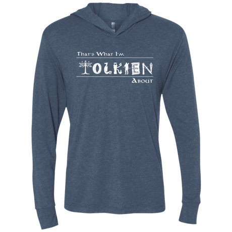 T-Shirts Indigo / X-Small Tolkien About Triblend Long Sleeve Hoodie Tee