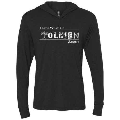 T-Shirts Vintage Black / X-Small Tolkien About Triblend Long Sleeve Hoodie Tee
