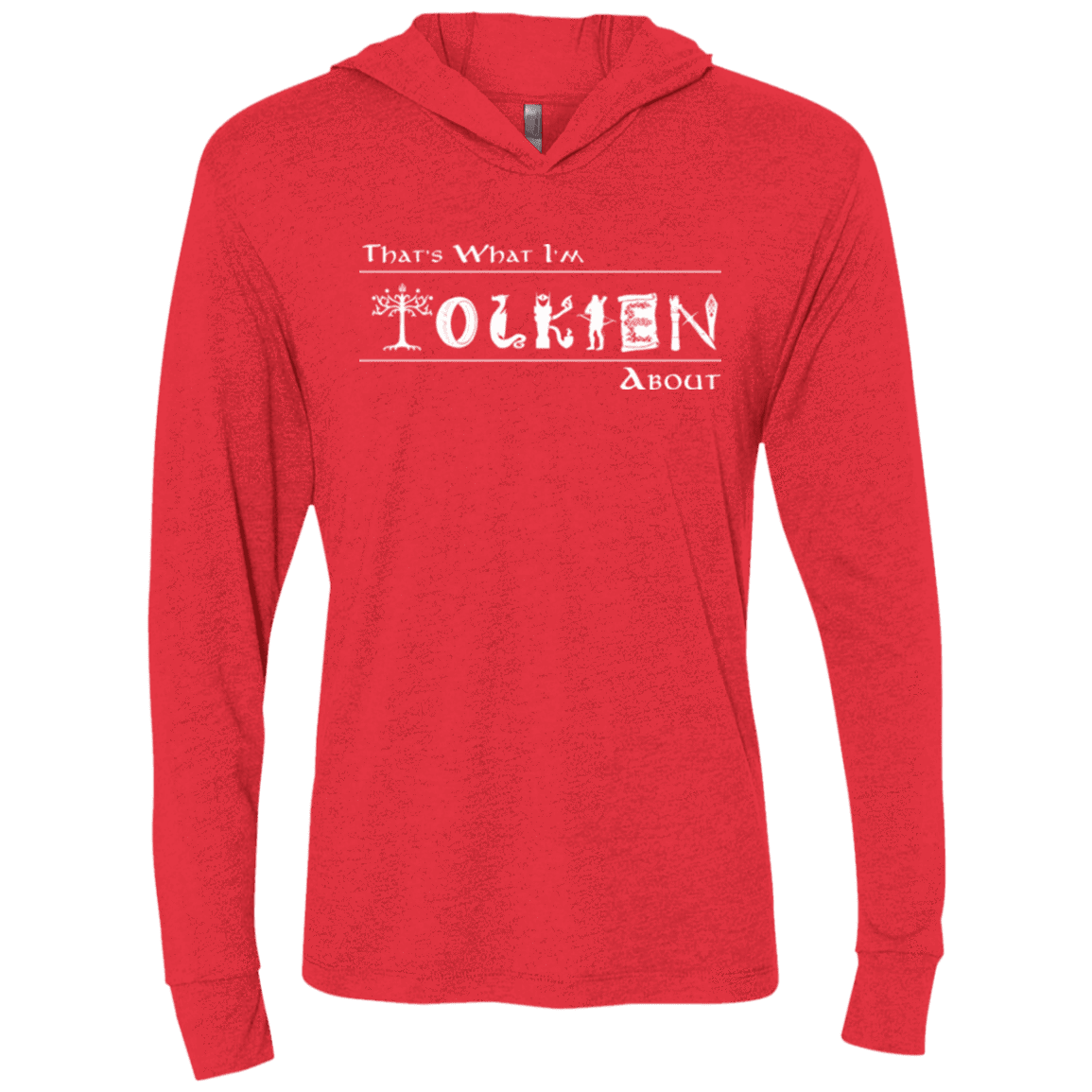T-Shirts Vintage Red / X-Small Tolkien About Triblend Long Sleeve Hoodie Tee