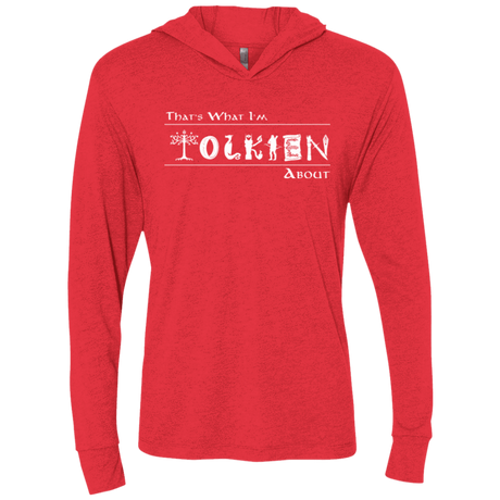 T-Shirts Vintage Red / X-Small Tolkien About Triblend Long Sleeve Hoodie Tee