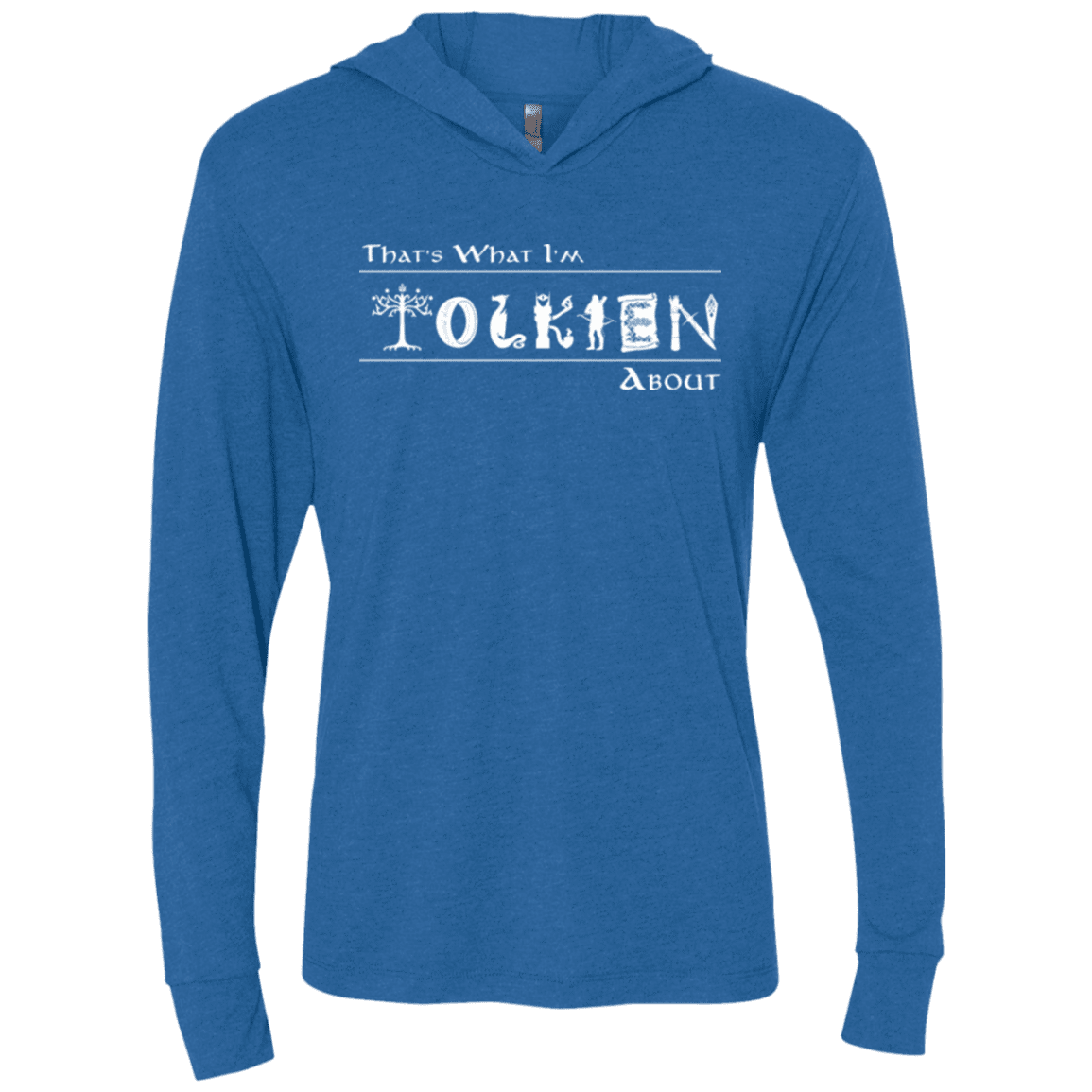 T-Shirts Vintage Royal / X-Small Tolkien About Triblend Long Sleeve Hoodie Tee