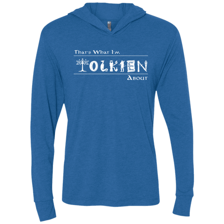 T-Shirts Vintage Royal / X-Small Tolkien About Triblend Long Sleeve Hoodie Tee