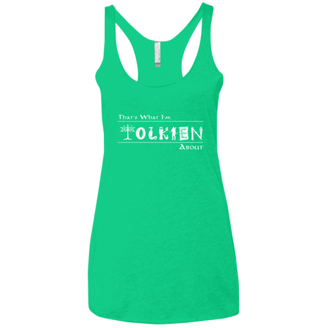 T-Shirts Envy / X-Small Tolkien About Women's Triblend Racerback Tank