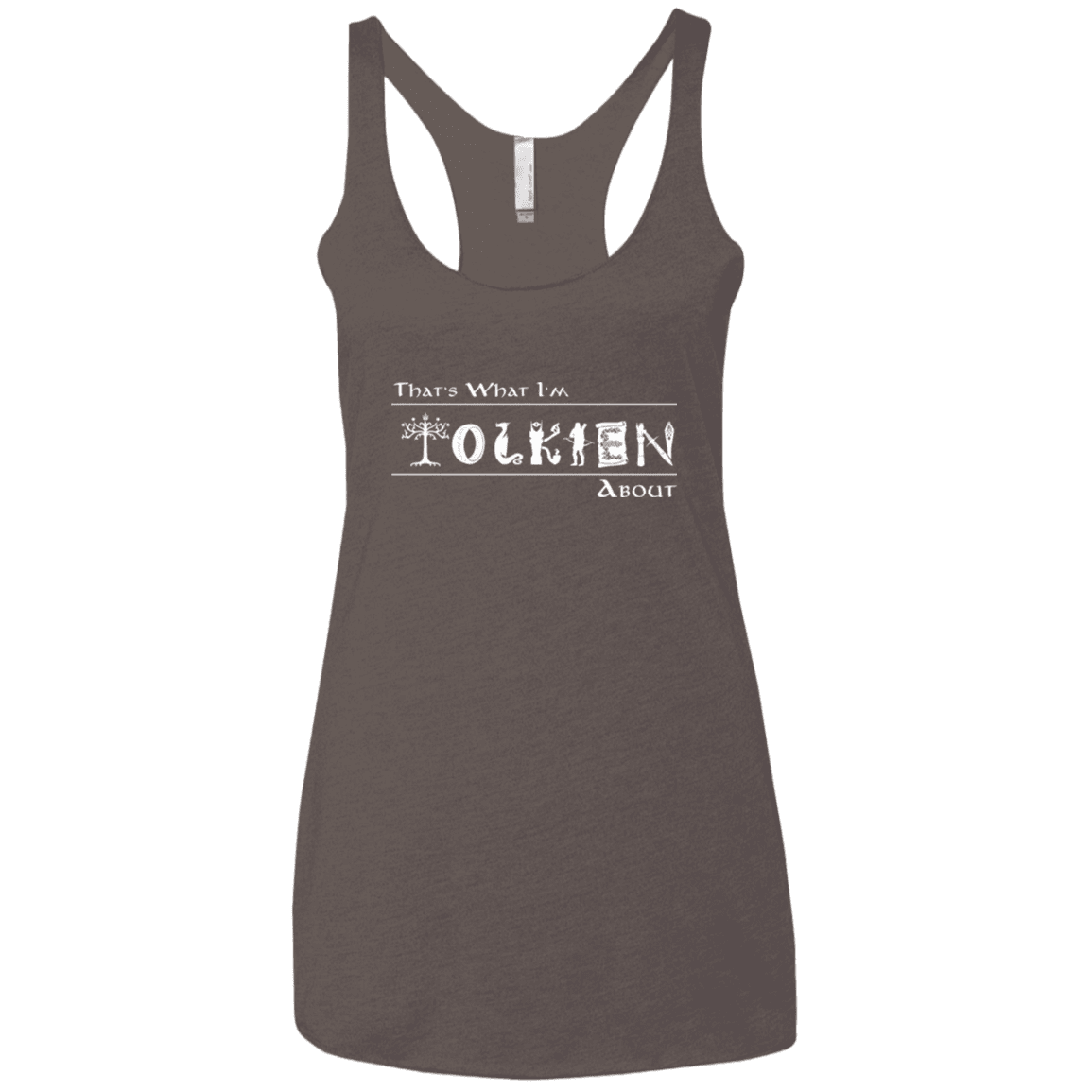 T-Shirts Macchiato / X-Small Tolkien About Women's Triblend Racerback Tank