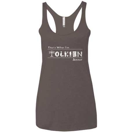 T-Shirts Macchiato / X-Small Tolkien About Women's Triblend Racerback Tank