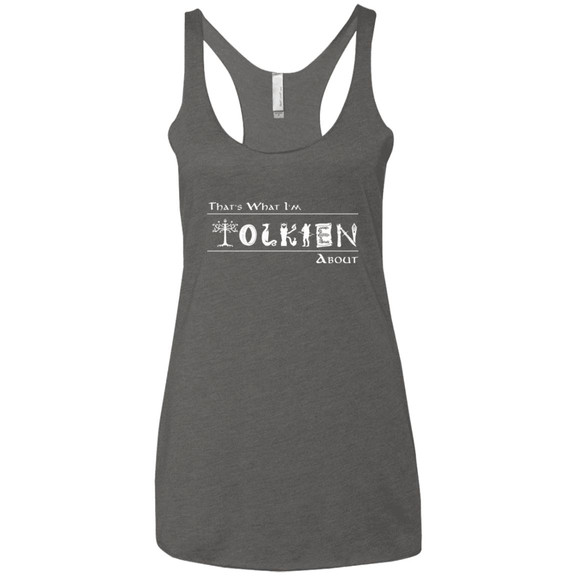 T-Shirts Premium Heather / X-Small Tolkien About Women's Triblend Racerback Tank