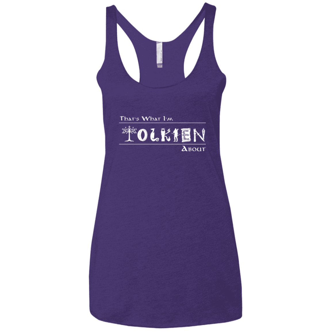 T-Shirts Purple / X-Small Tolkien About Women's Triblend Racerback Tank
