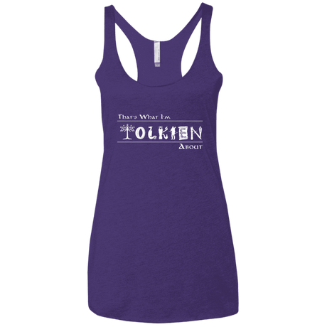 T-Shirts Purple / X-Small Tolkien About Women's Triblend Racerback Tank