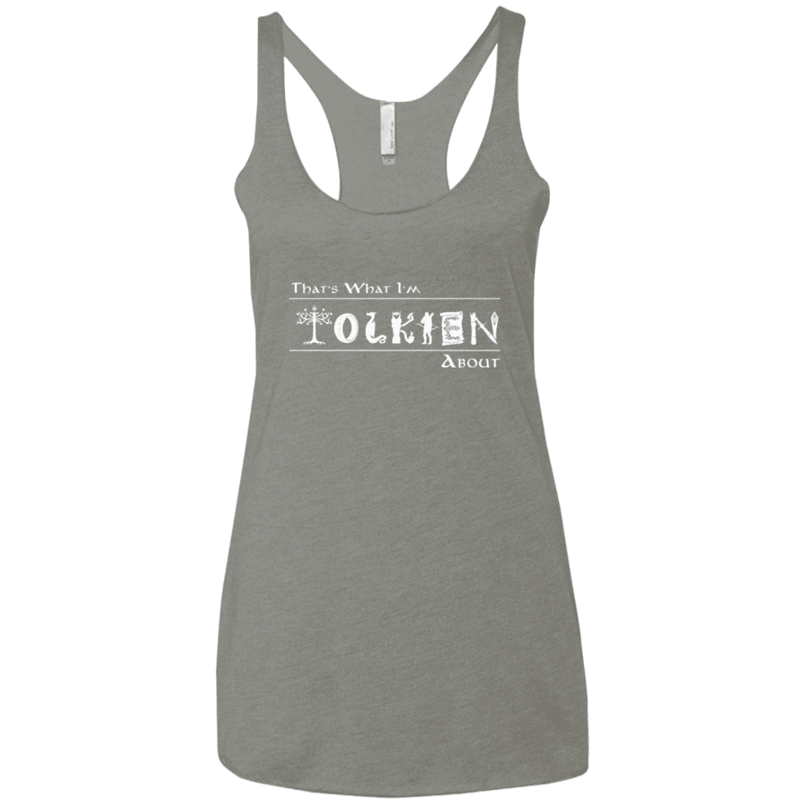 T-Shirts Venetian Grey / X-Small Tolkien About Women's Triblend Racerback Tank