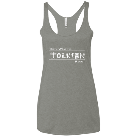T-Shirts Venetian Grey / X-Small Tolkien About Women's Triblend Racerback Tank
