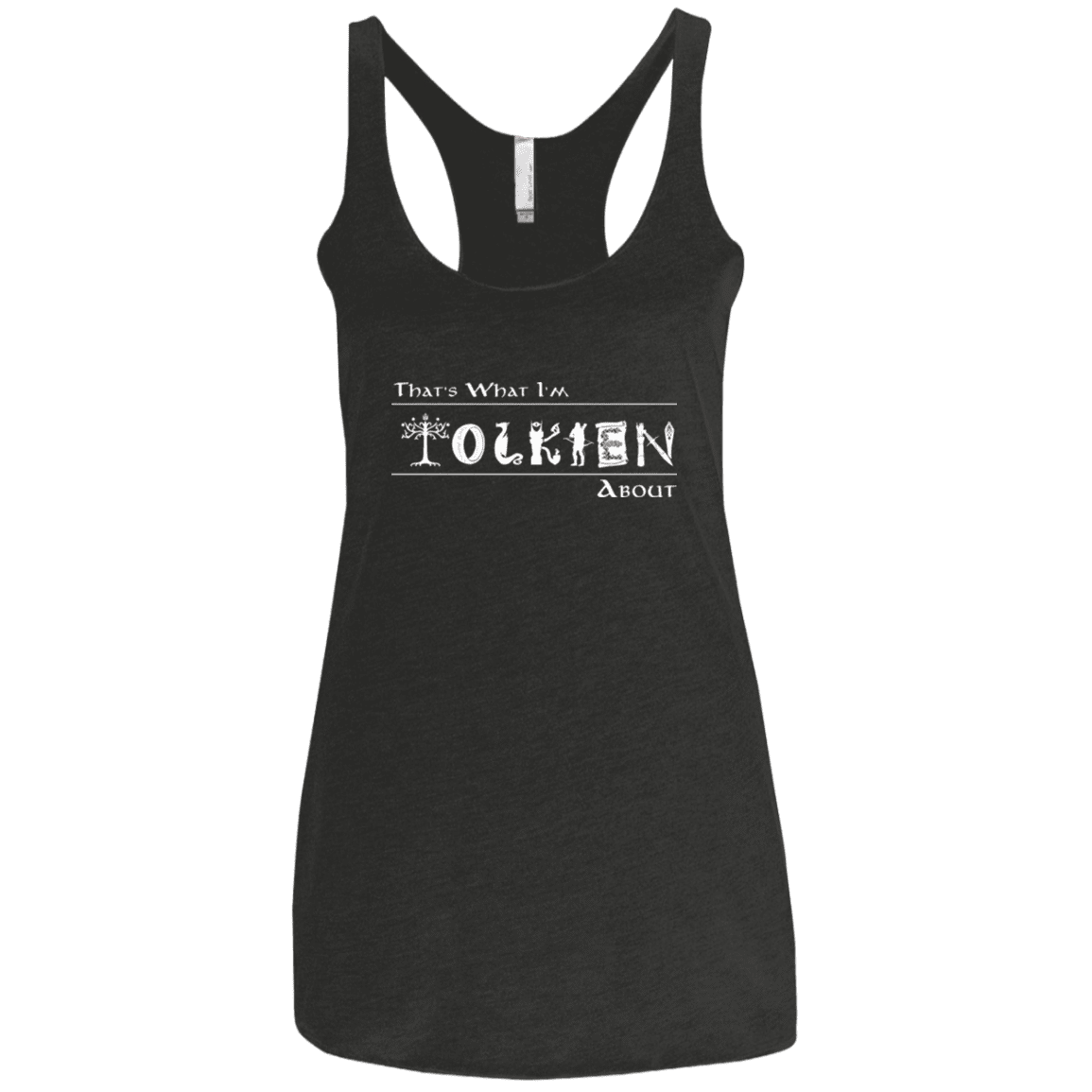 T-Shirts Vintage Black / X-Small Tolkien About Women's Triblend Racerback Tank