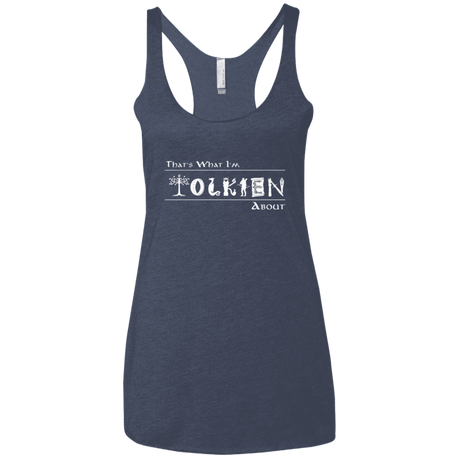 T-Shirts Vintage Navy / X-Small Tolkien About Women's Triblend Racerback Tank