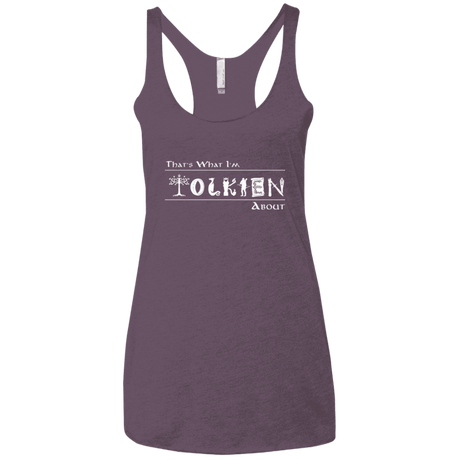 T-Shirts Vintage Purple / X-Small Tolkien About Women's Triblend Racerback Tank