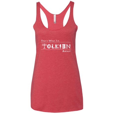 T-Shirts Vintage Red / X-Small Tolkien About Women's Triblend Racerback Tank