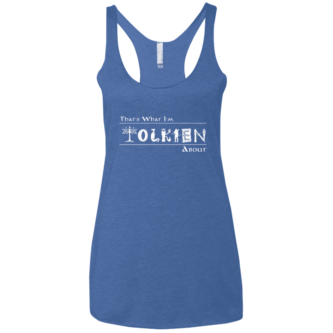 T-Shirts Vintage Royal / X-Small Tolkien About Women's Triblend Racerback Tank