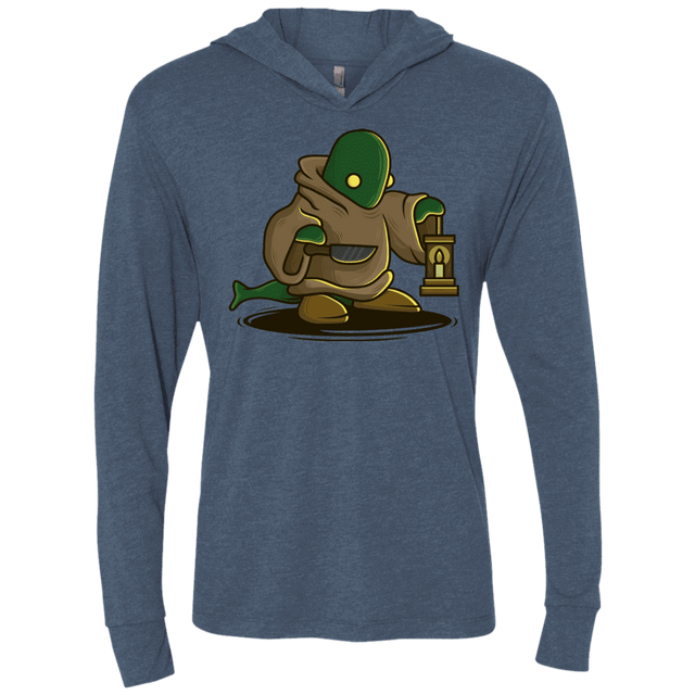 T-Shirts Indigo / X-Small Tomberi Triblend Long Sleeve Hoodie Tee