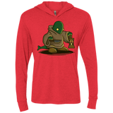 T-Shirts Vintage Red / X-Small Tomberi Triblend Long Sleeve Hoodie Tee