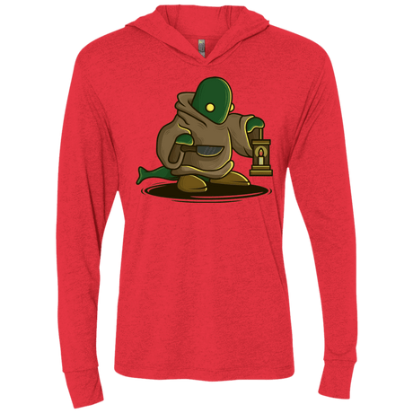 T-Shirts Vintage Red / X-Small Tomberi Triblend Long Sleeve Hoodie Tee