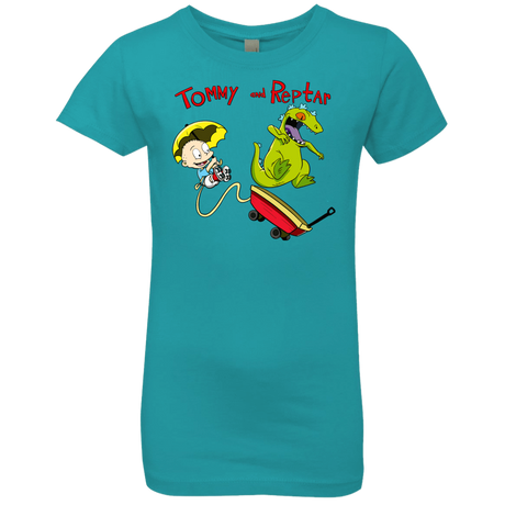 T-Shirts Tahiti Blue / YXS Tommy and Reptar Girls Premium T-Shirt