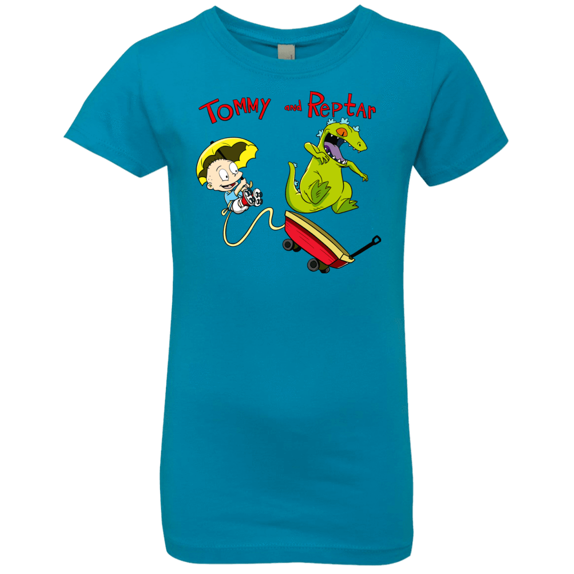 T-Shirts Turquoise / YXS Tommy and Reptar Girls Premium T-Shirt