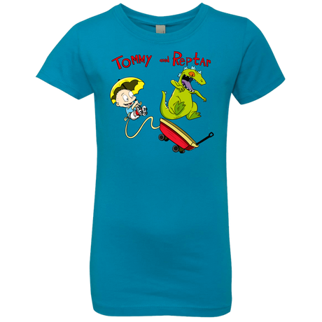 T-Shirts Turquoise / YXS Tommy and Reptar Girls Premium T-Shirt