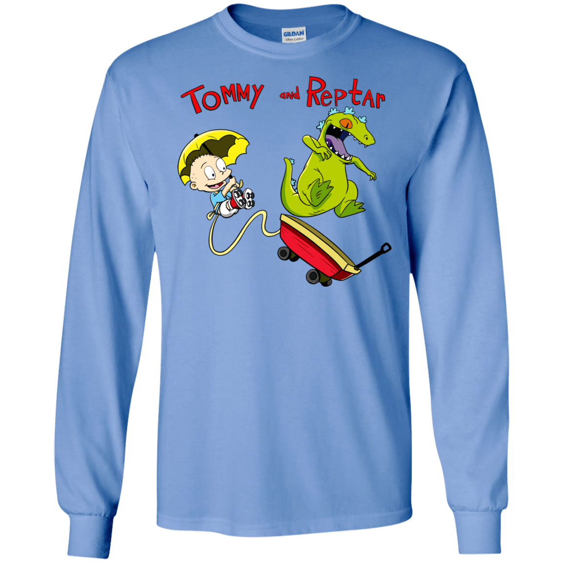 T-Shirts Carolina Blue / S Tommy and Reptar Men's Long Sleeve T-Shirt