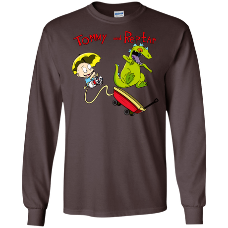 T-Shirts Dark Chocolate / S Tommy and Reptar Men's Long Sleeve T-Shirt