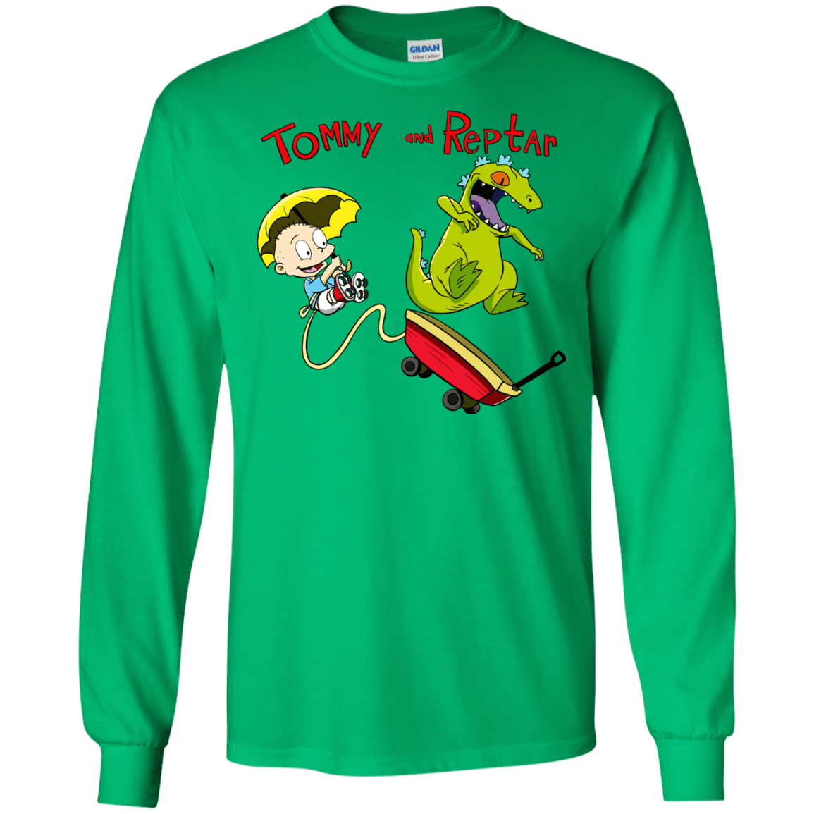 T-Shirts Irish Green / S Tommy and Reptar Men's Long Sleeve T-Shirt