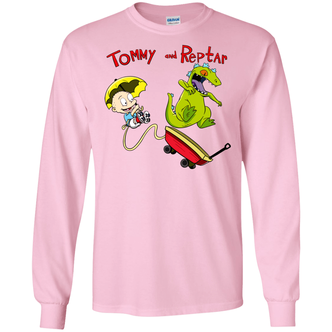 T-Shirts Light Pink / S Tommy and Reptar Men's Long Sleeve T-Shirt