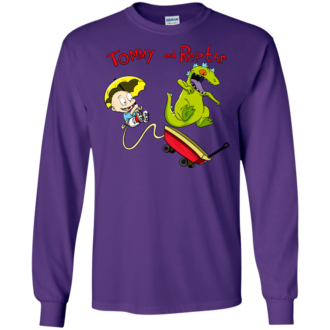 T-Shirts Purple / S Tommy and Reptar Men's Long Sleeve T-Shirt