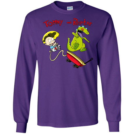 T-Shirts Purple / S Tommy and Reptar Men's Long Sleeve T-Shirt