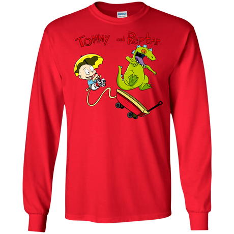 T-Shirts Red / S Tommy and Reptar Men's Long Sleeve T-Shirt