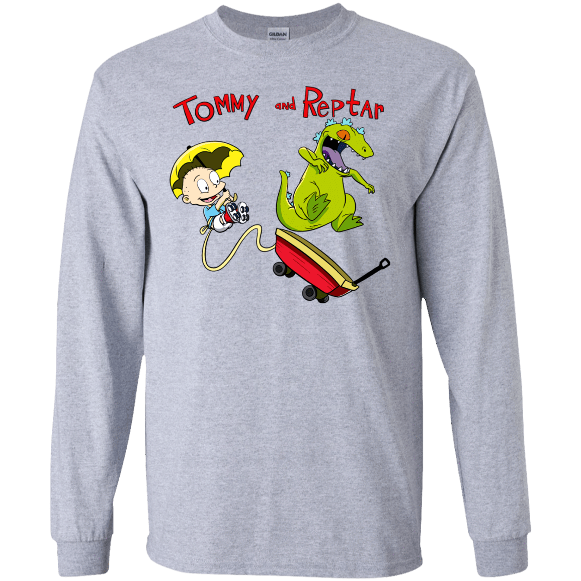 T-Shirts Sport Grey / S Tommy and Reptar Men's Long Sleeve T-Shirt