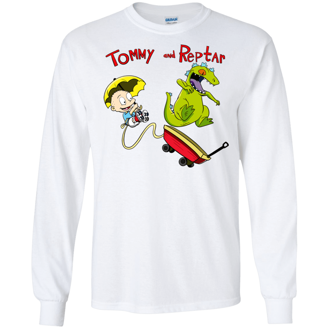 T-Shirts White / S Tommy and Reptar Men's Long Sleeve T-Shirt